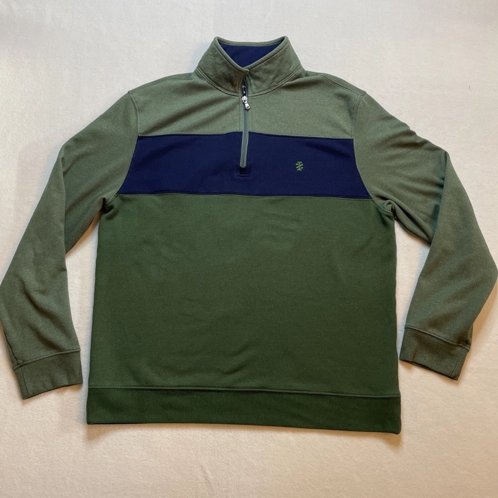 IZOD Advantage Performance Stretch Pullover Mens 1/4‎ Zip Color block